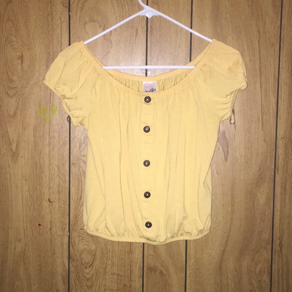 Yellow off the shoulder top